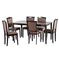 Juego para comedor Dmuebles 6 sillas Theo - Nogal/Marrón